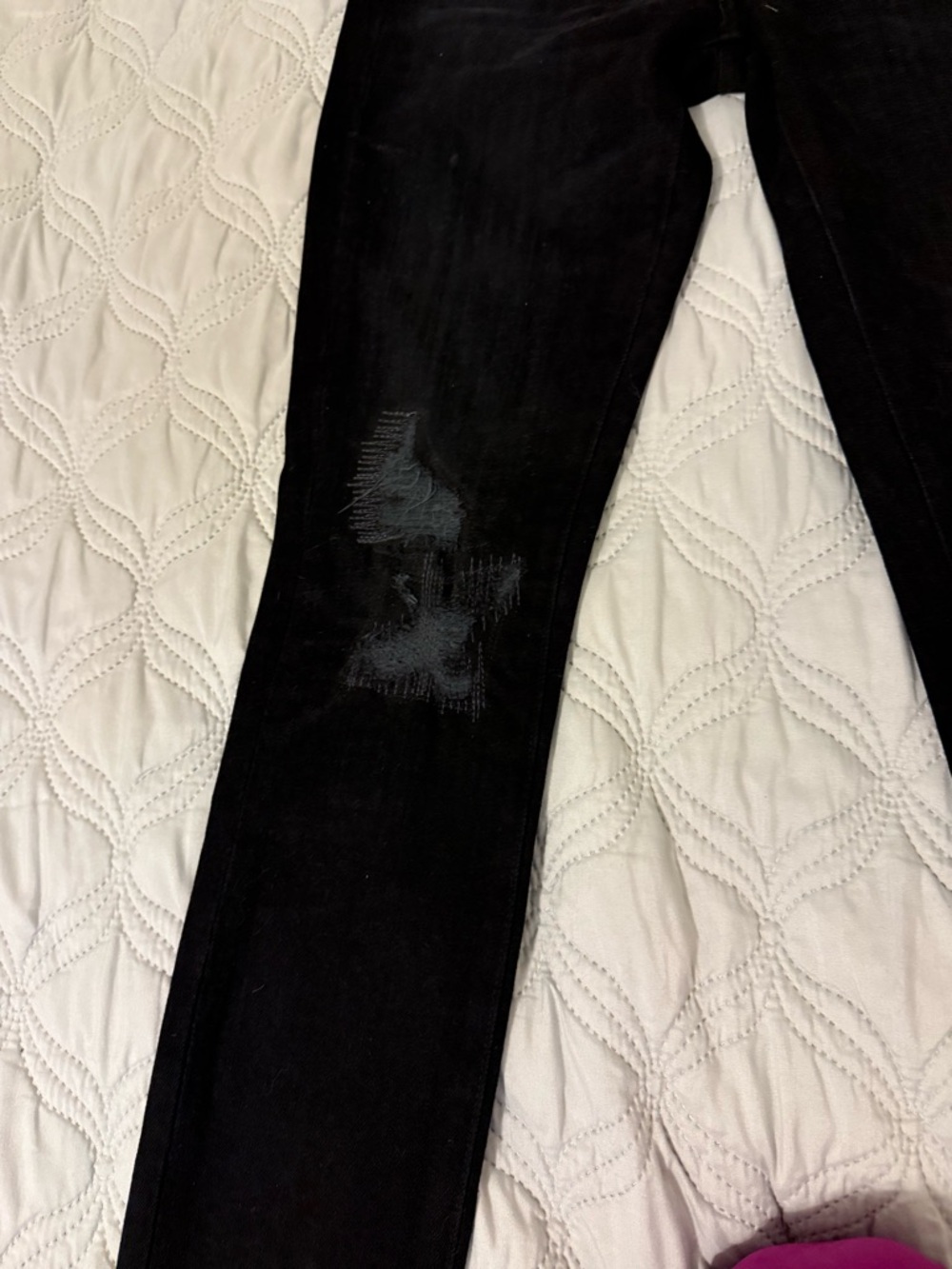 AG Adriano Goldschmied The Stilt Black Distressed Skinny Jeans‎ Size 25 - Picture 4 of 6